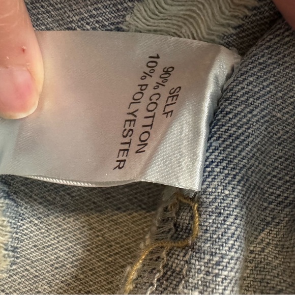 Really HAPPY Distressed Denim Jacket size Medium by designer Jade by Jane - Picture 5 of 6